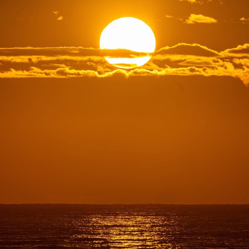 Sunset Over Ocean Wall Art